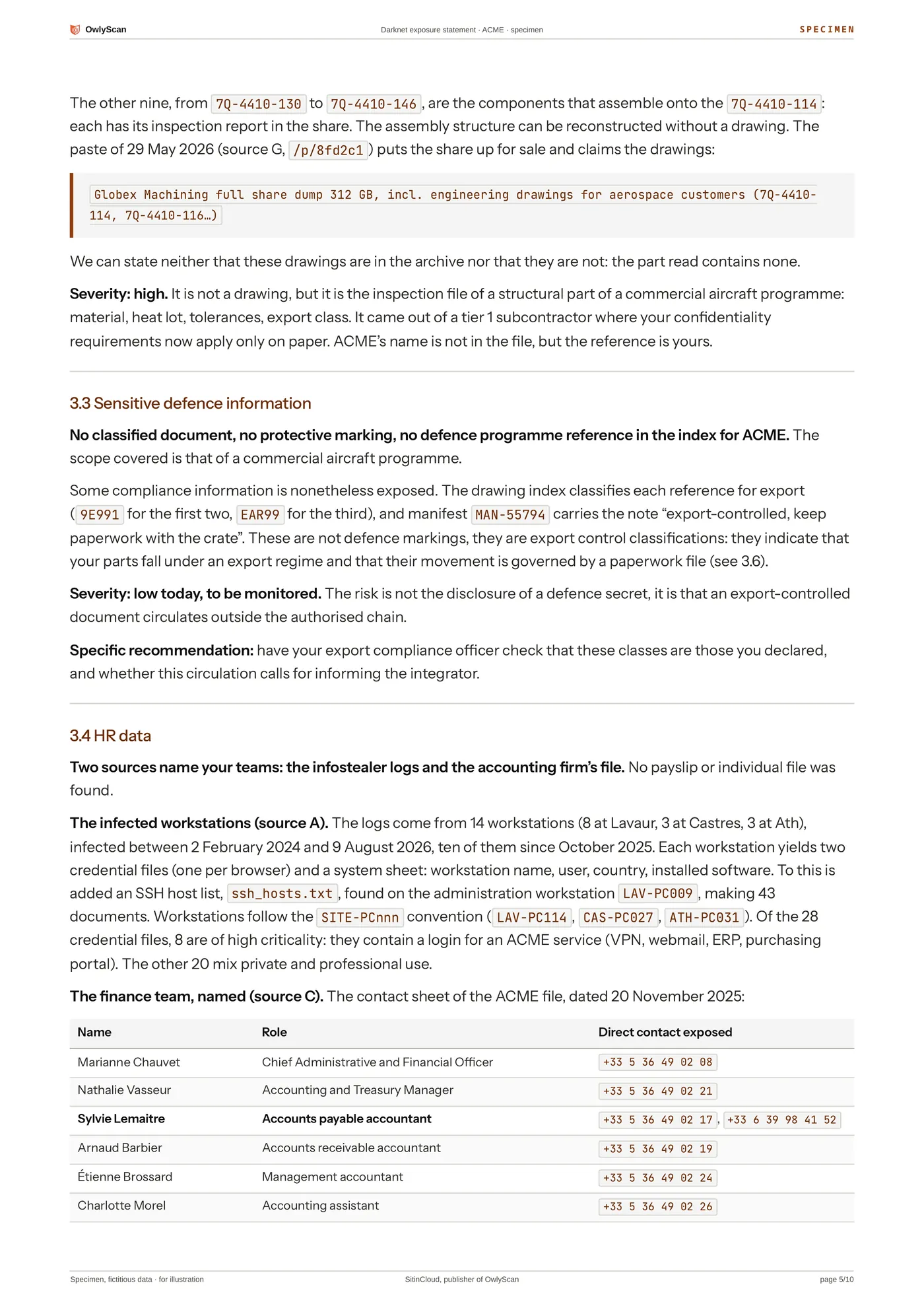 Example statement, page 5 of 10